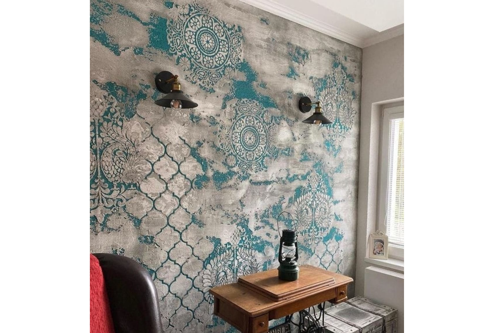 ColourDrive-NovaColor Calcecruda Novacolor Calcecruda Roman Mandala wall texture design painting for Living Room,Creative Office Space