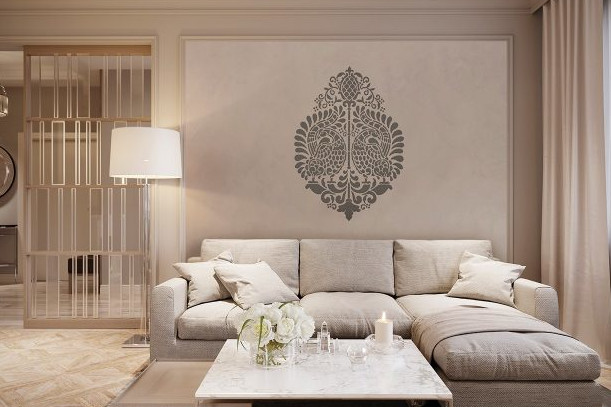 ColourDrive-Asian Paints Royale Play Royal Play Luxe Lithos Venetian Peacock wall texture design painting for Living Room,Master Bedroom