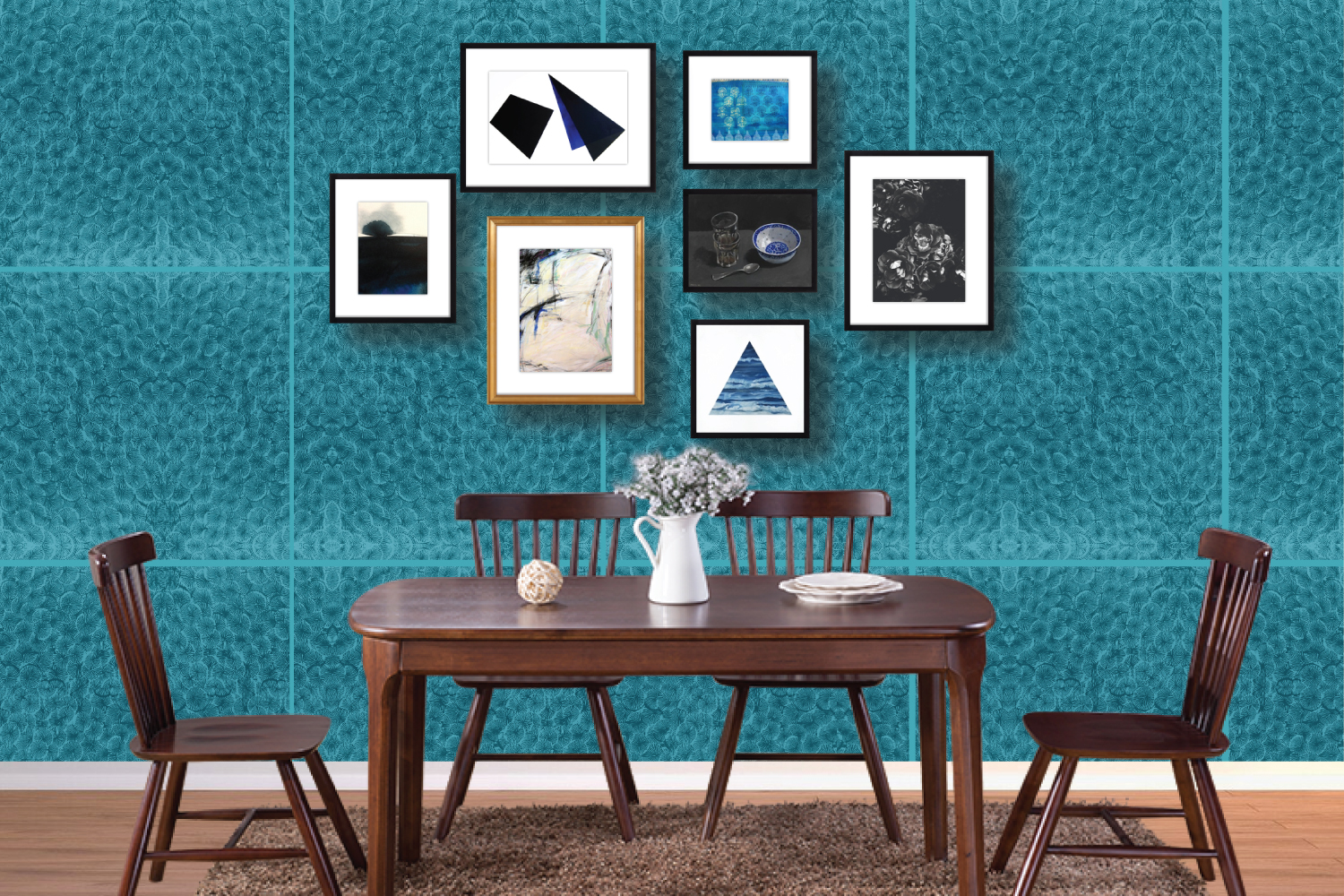 ColourDrive-Asian Paints Royale Play Interior Textures Pompom wall texture design painting for Dining Hall,Creative Office Space