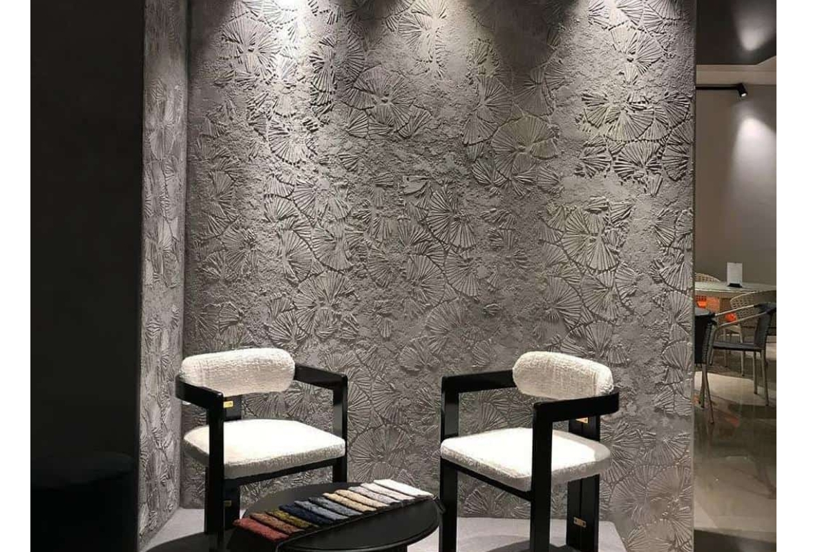 ColourDrive-Asian Paints Calcecruda Novacolor Calcecruda Calcecruda Customized Design wall texture design painting for Master Bedroom,Pooja Room