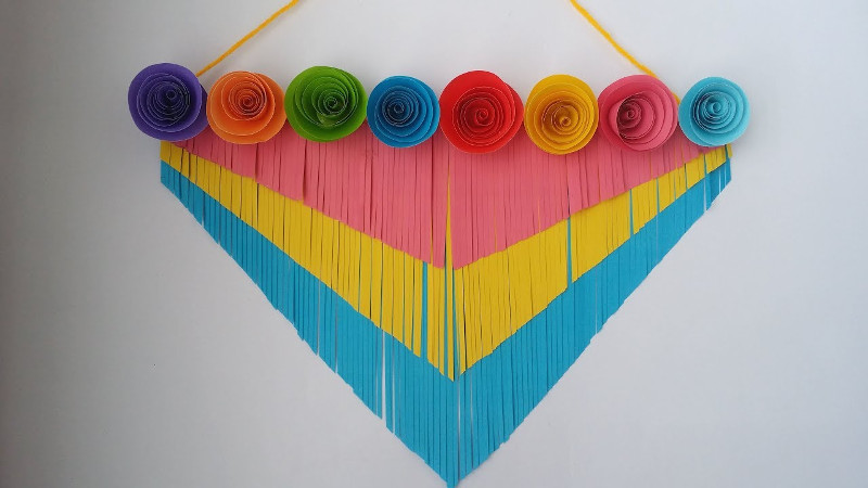 Holi special paper bunting home decor
