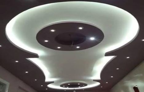ColourDrive-Gyproc Gypsum Light Bulb Ceiling Design wall falseCeiling design painting for Living Room