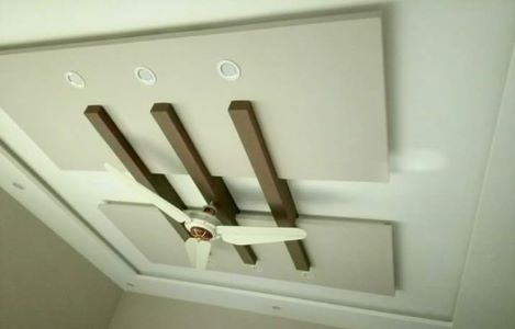 ColourDrive-Saint Gobain Gypsum Modern Bedroom Ceiling Design wall falseCeiling design painting for Master Bedroom