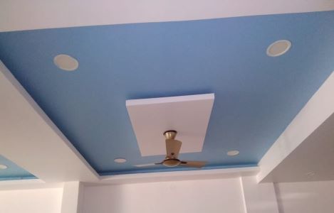ColourDrive-Gyproc Gypsum 2 Layer Ceiling Design wall falseCeiling design painting for Guest Room
