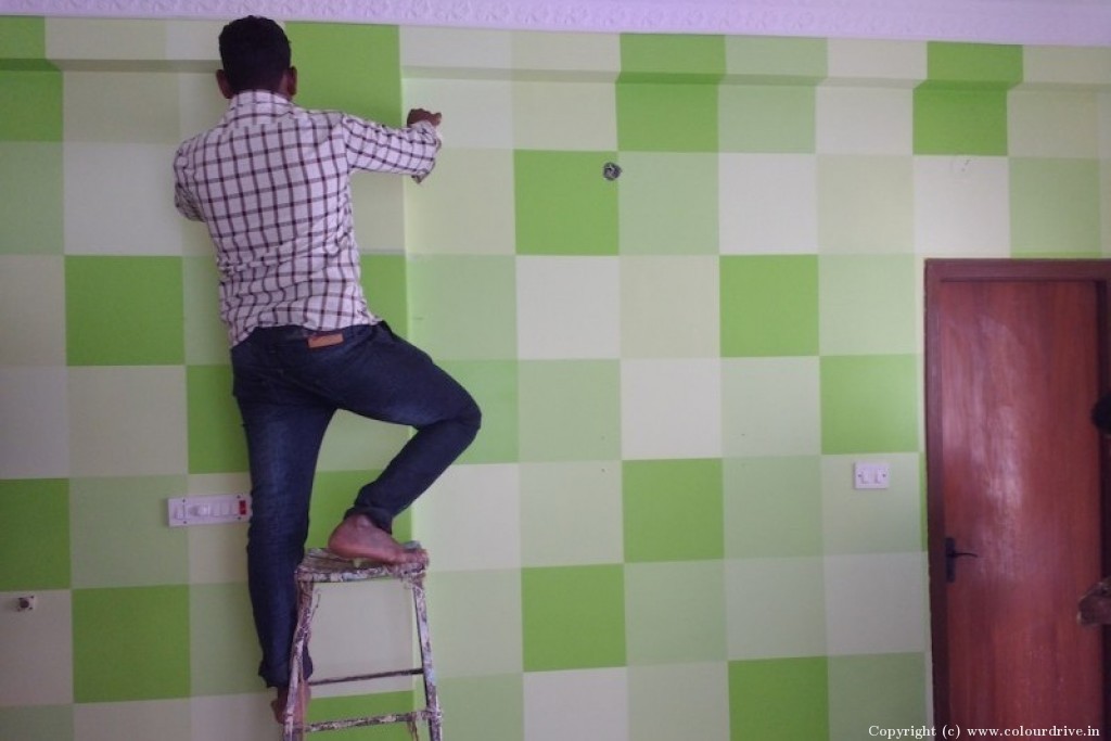 Berger Wall Texture Designs Crossroad Green Texture Painting for Living Room