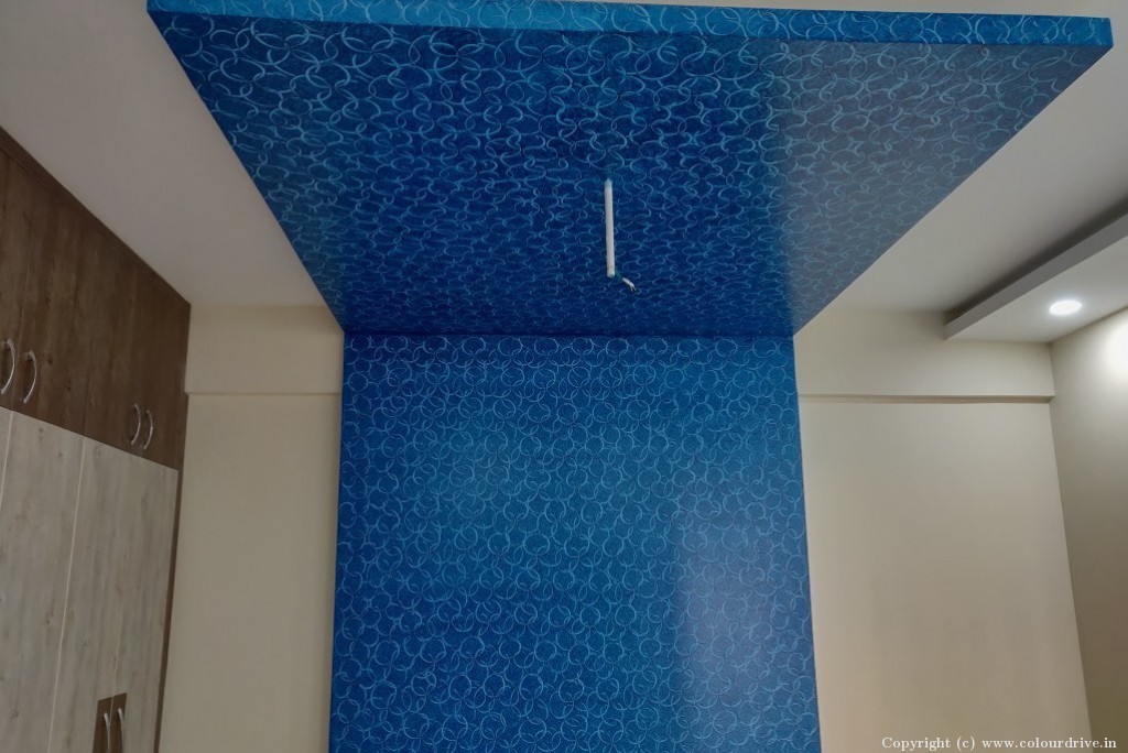 Texture Wall Painting Designs Fizz False Ceiling for Dining Room