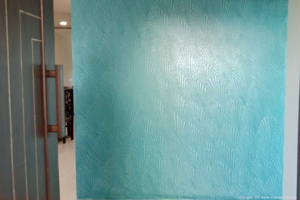 3D Wall Texture New Design Ideas Seaashell Texture Painting for Master Bedroom