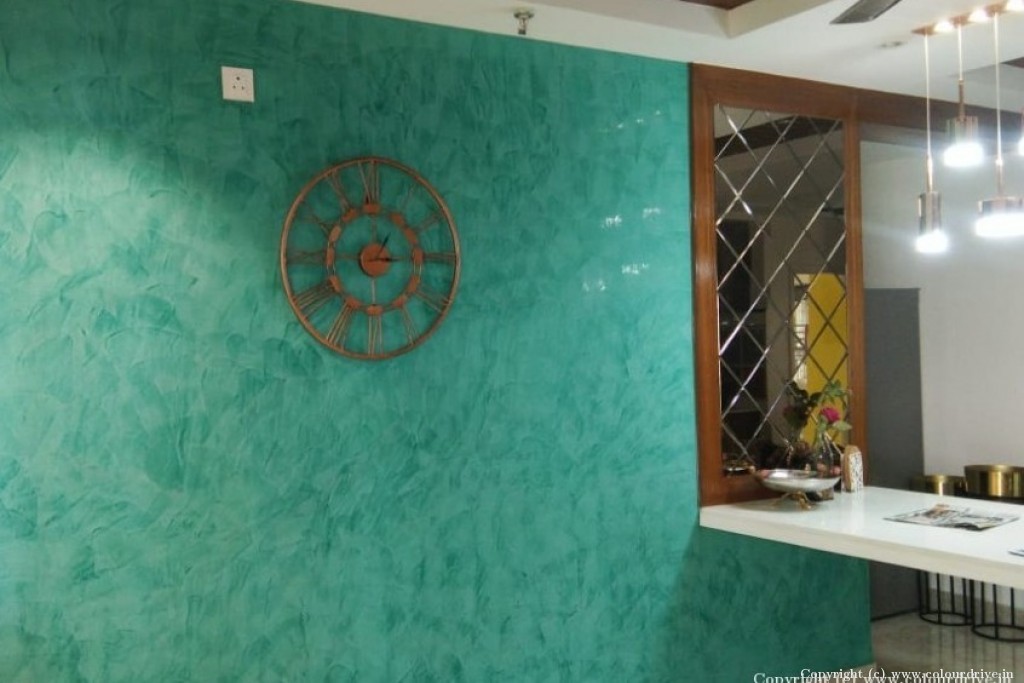 Texture Wall Design Stucco Marble Blue Texture Painting for Dining Room