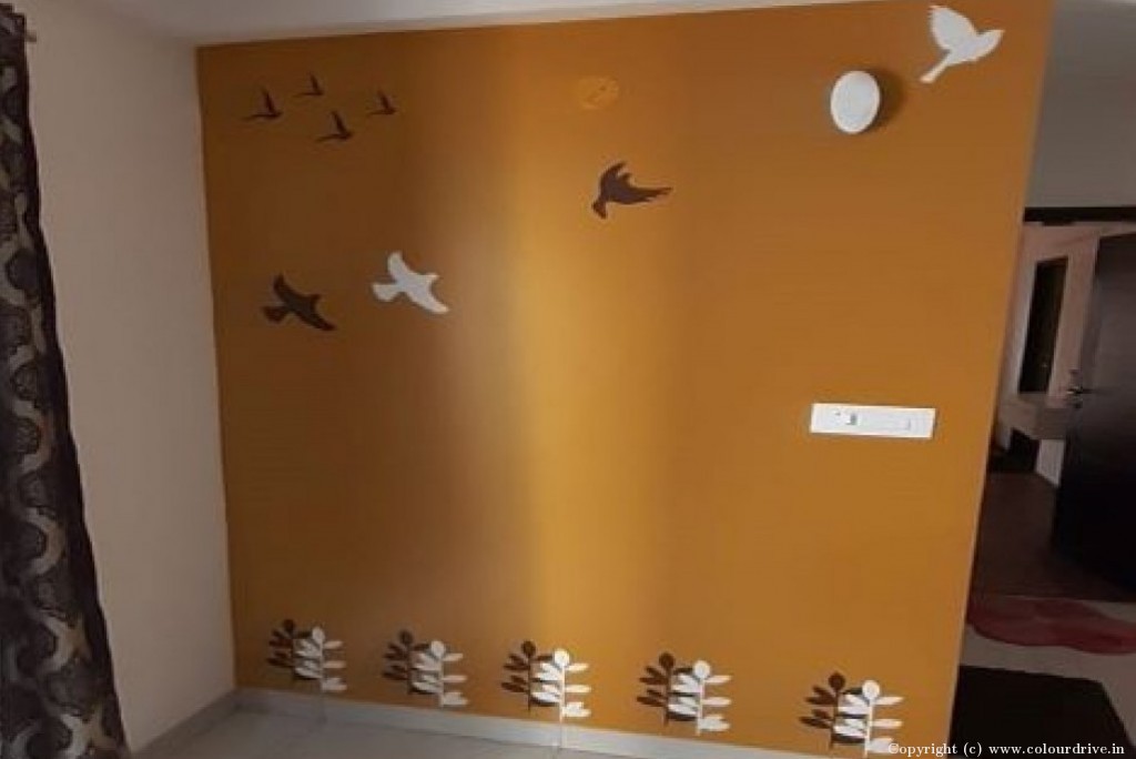 Butterfly Stencil Wall Designs Birds Stencil Painting for Study Room