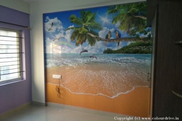 Interior Painting, Wallpaper, and Home Painting Recent Project at Hulimavu Bangalore