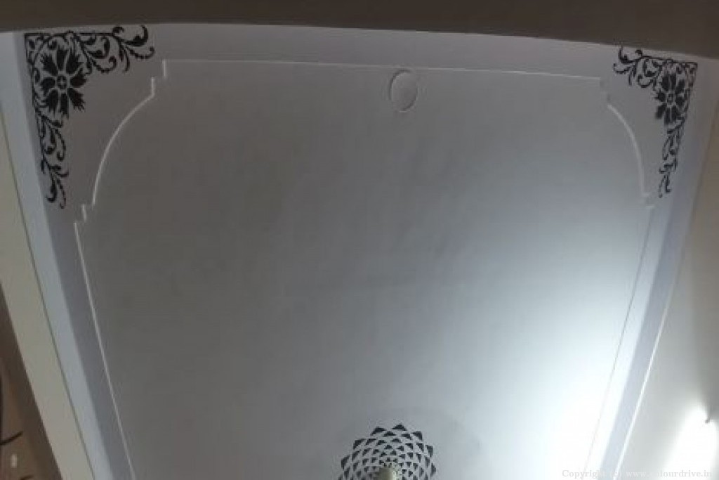 Beautiful Wall Stencil Designs Flower On Ceiling Stencil Painting for Dining Room