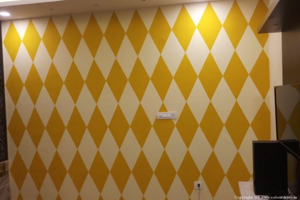 Wall Stencils Indian Design Diamond Stencil Painting for Living Room