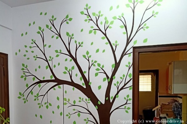 Stencil Painting, and Home Painting Recent Project at Shanti Nagar Bangalore