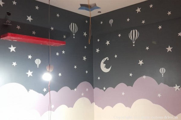 Stencil Painting, Texture Painting, and Home Painting Recent Project at Electronics City Bangalore