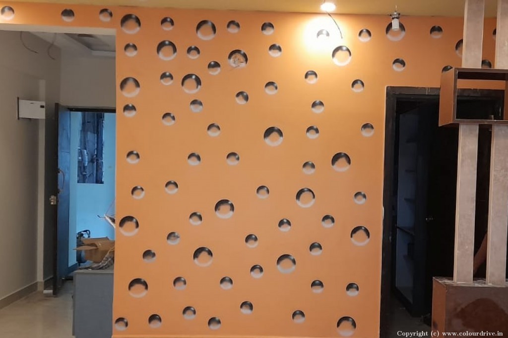 Stencil Designs For Living Room Walls Water Drops Stencil Painting for Living Room