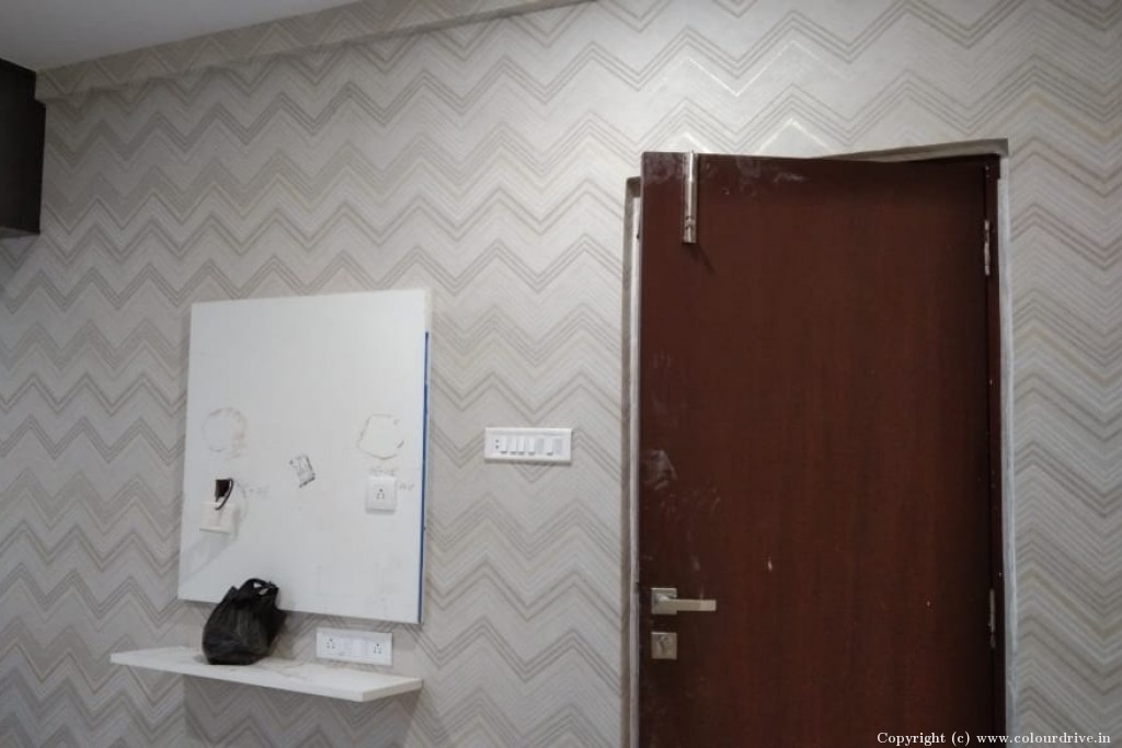 Wallpaper Design For Home Zig Zag Design Pattern Wallpaper for Guest Bedroom