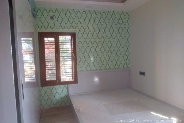 Stencil Painting, Texture Painting, and Home Painting Recent Project at Varthur Bangalore