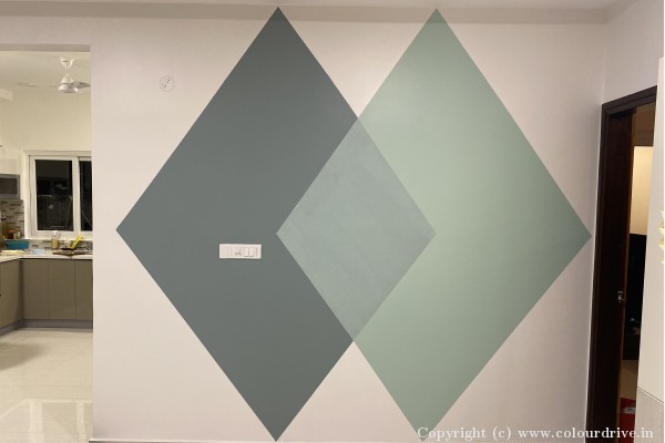 Stencil Painting, Texture Painting, and Home Painting Recent Project at Kokapet, Rajendranagar Hyderabad