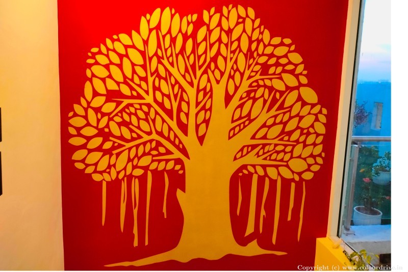 Stencil Paint Designs for Walls Tree Stencil Painting Stencil Painting for Foyer Area