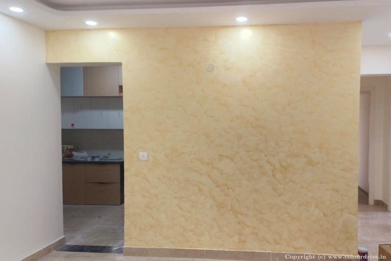 Yellow Wall Texture Design ColourWash Wall Texture  Design Texture Painting for Living Room
