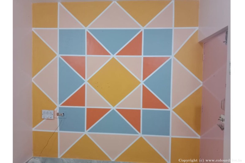 Wall Colour Combinations Rangoli Stencil Design Stencil Painting for Living Room