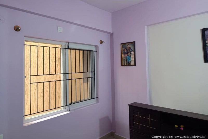 Wall Design Two Colour Combo Interior Painting for Master Bedroom