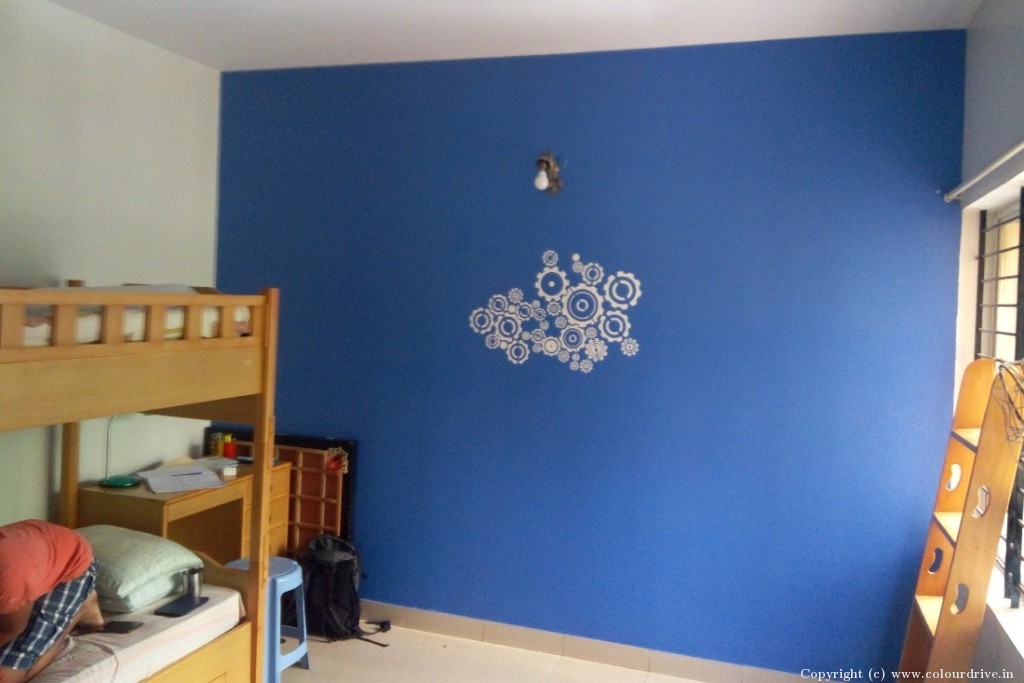 Wall Pattern Design Stencil Mechronics Stencil Painting for Study Room