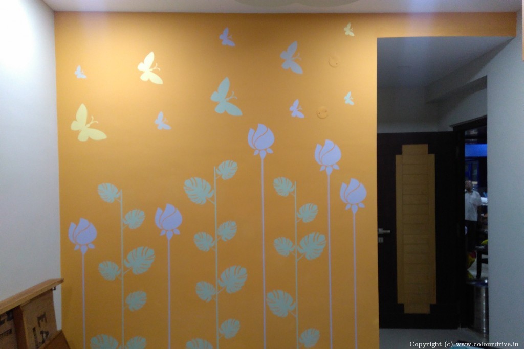 Wall Fashion Design Stencils  Stencil Painting for Bedroom