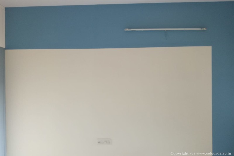 Home Interior Paint Colors L Shaped Blue Wall Interior Painting for Kids Room