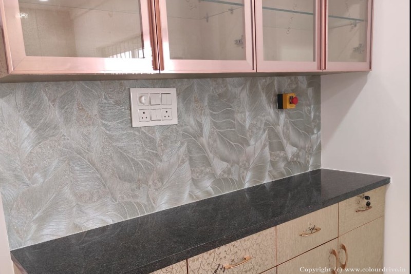 Wallpaper for Kitchen Leaf Design Wallpepr House Wallpaper, Waterproofing for Kitchen